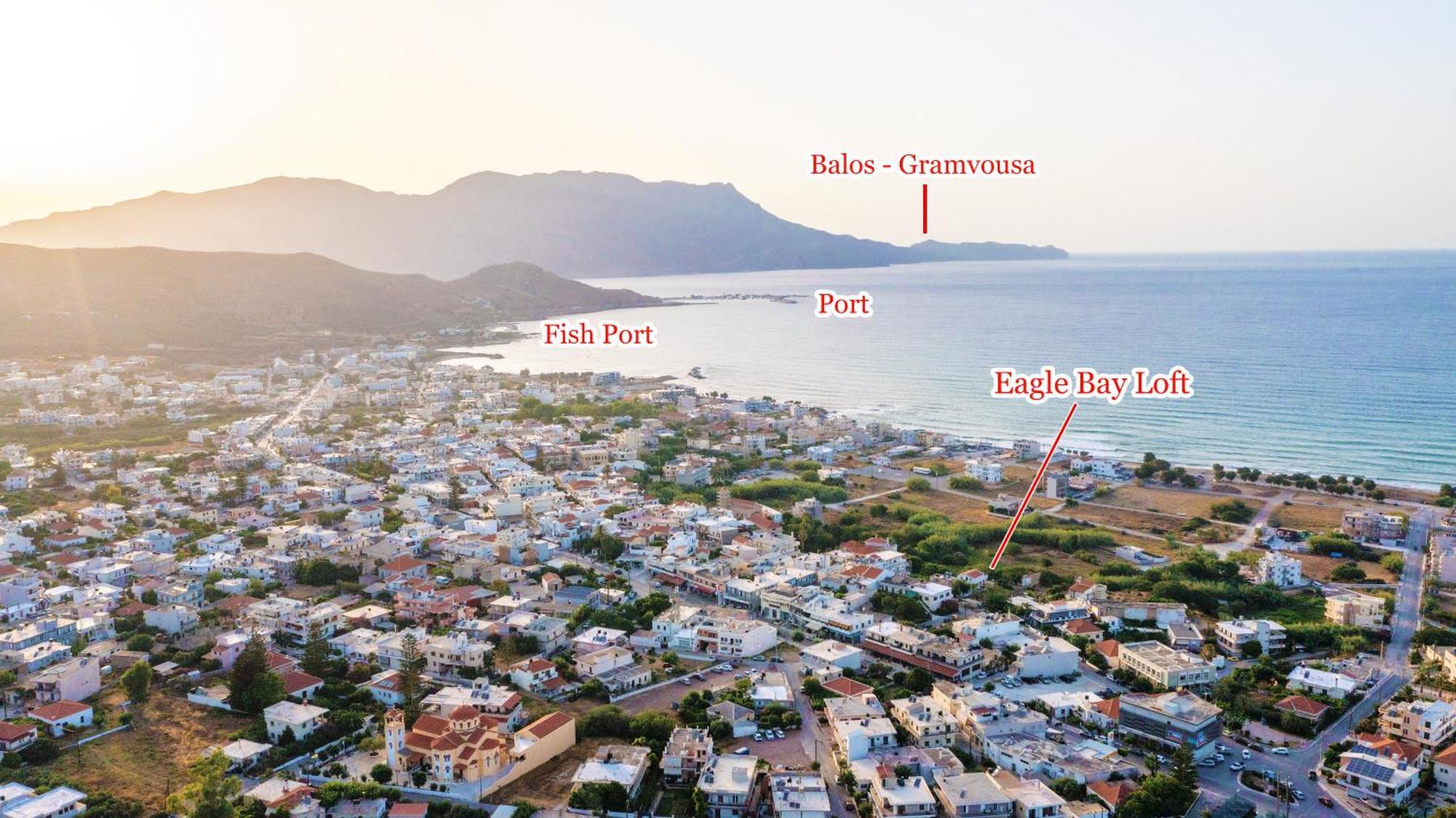 Eagle Bay Loft Daire Kíssamos Dış mekan fotoğraf